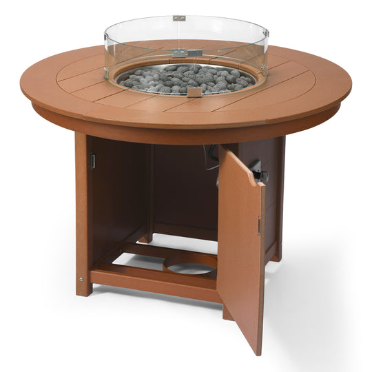 Helios 47" Modern Outdoor Patio Propane Gas Round Fire Pit Table