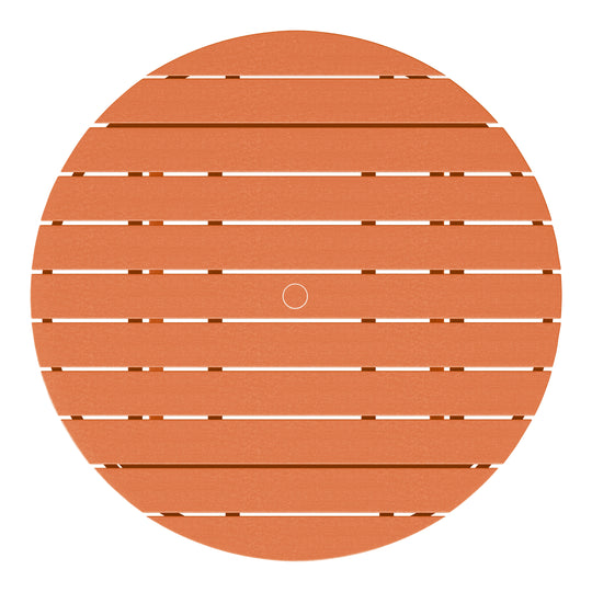Malibu Low Outdoor HDPE Round Patio Coffee Table