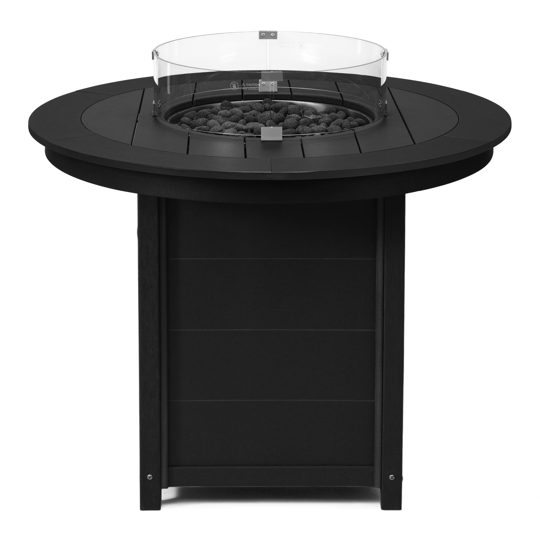 Helios 47" Modern Outdoor Patio Propane Round Counter Height Fire Pit Table