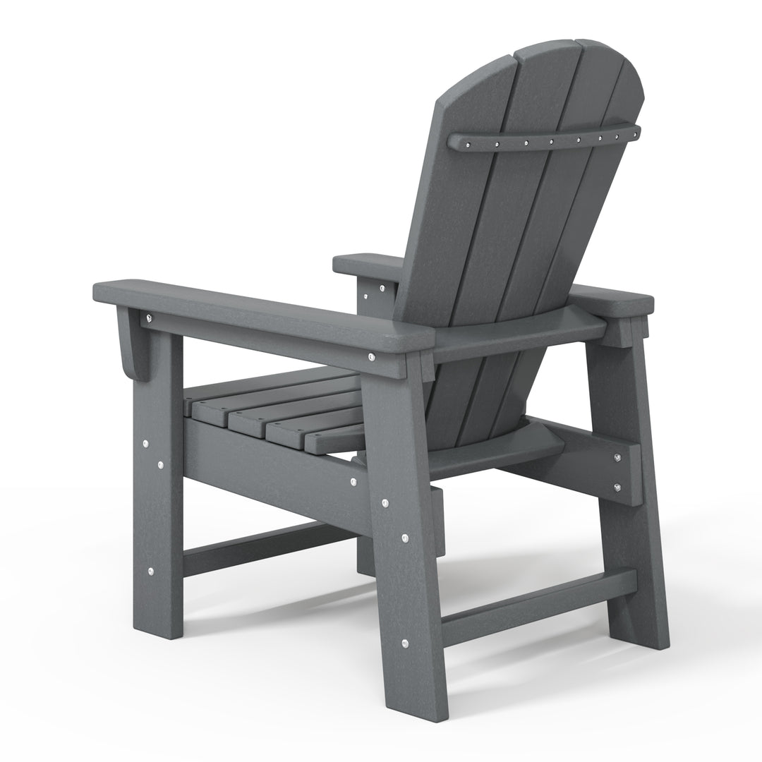 Malibu Kids Outdoor HDPE Adirondack Plastic Patio Chair