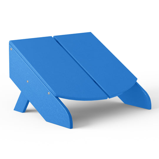 Riviera Modern HDPE Plastic Folding Patio Adirondack Ottoman