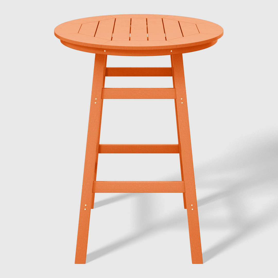 Malibu Outdoor 35" HDPE Round Patio Bar Height Table