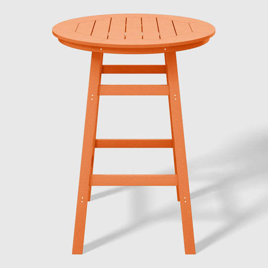 Malibu Outdoor 35" HDPE Round Patio Bar Height Table