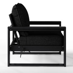 Montara club chair in Black with Black cushions, view 2