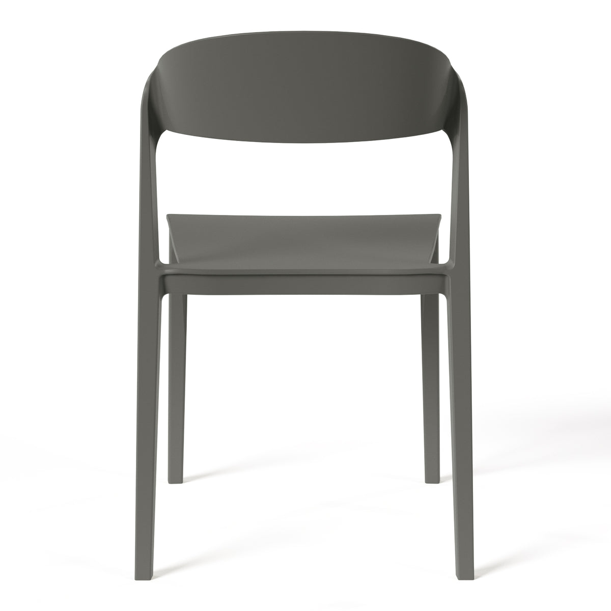 Playa Outdoor Modern Stackable Plastic Patio Bistro Dining Side Chairs (Set of 2)