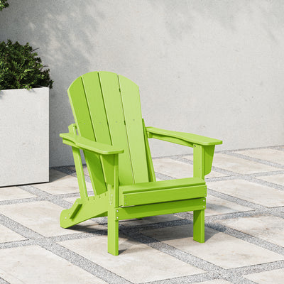 Malibu HDPE Outdoor Patio Folding Poly Adirondack Chair