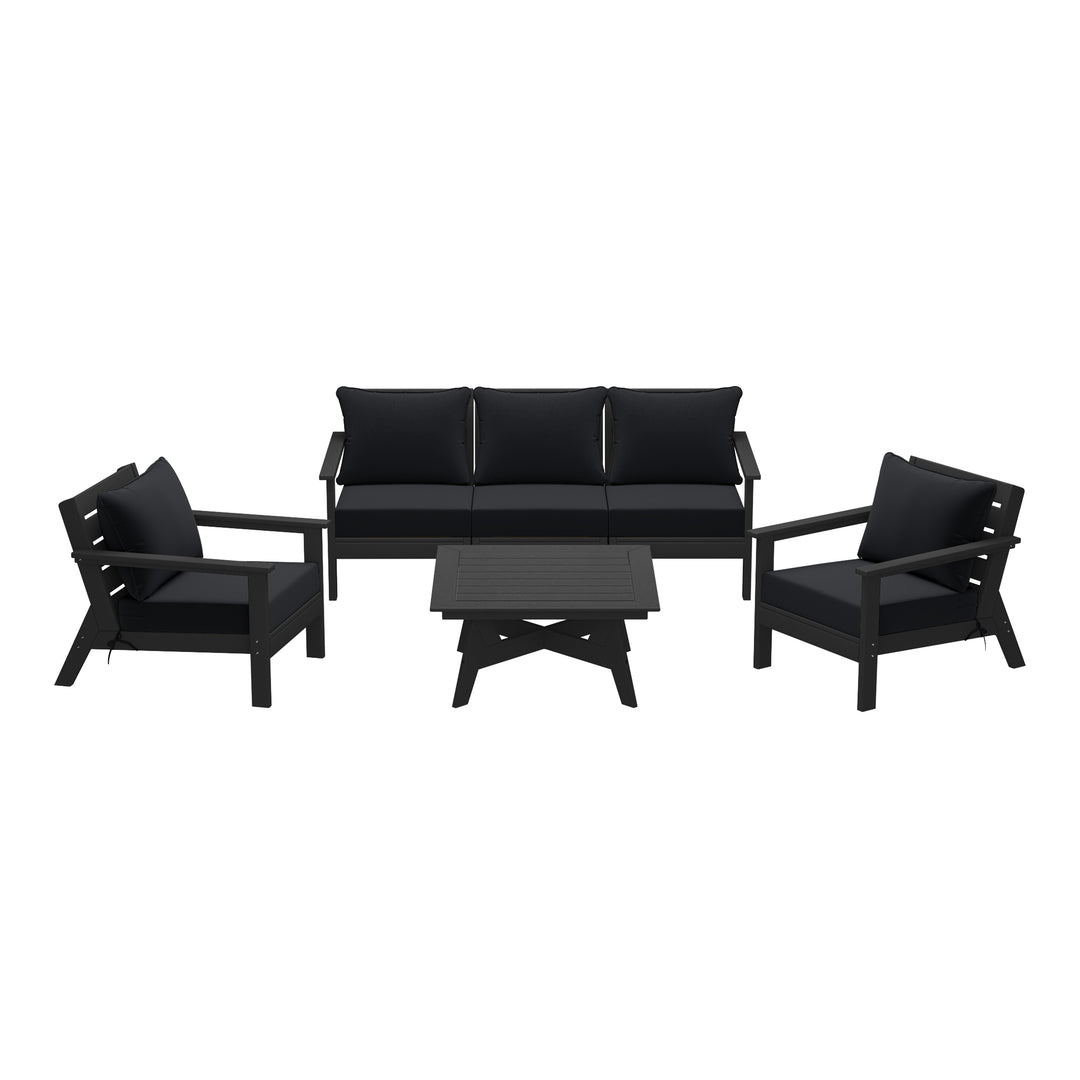 Avalon Outdoor 6-Piece Modular Sectional Patio Furniture Sofa Set