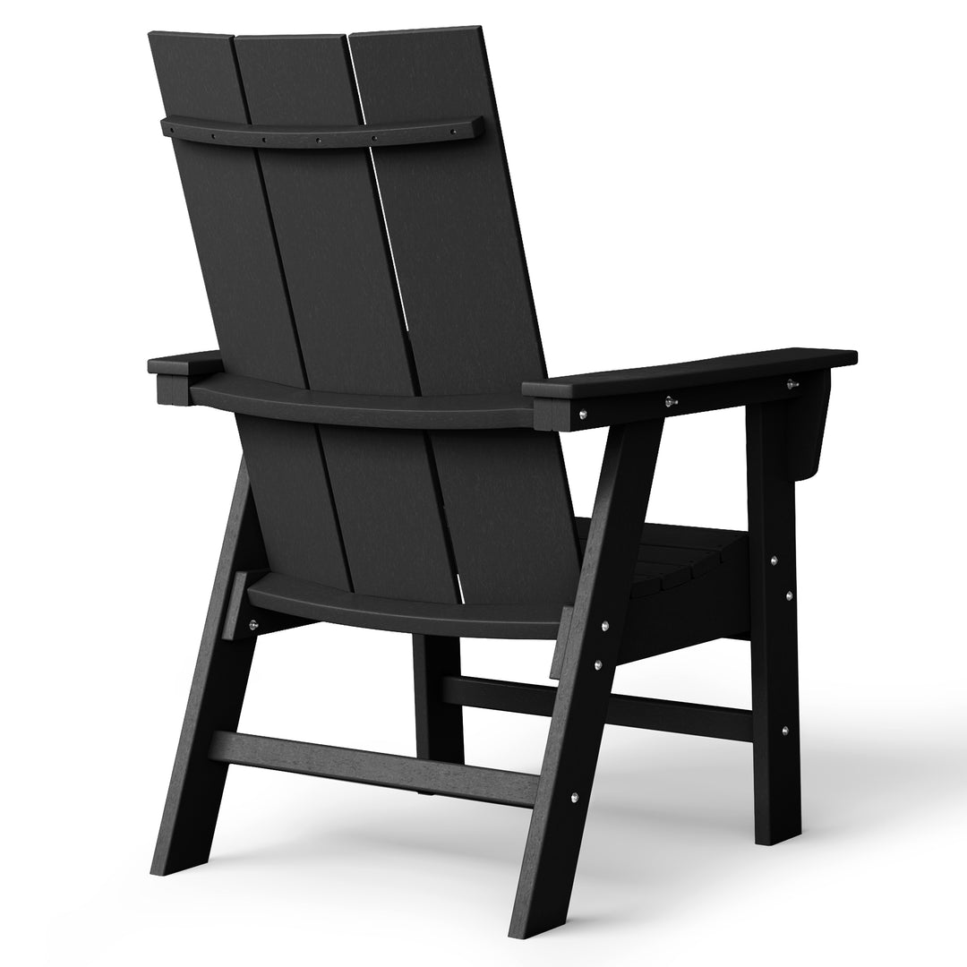 Ashore Outdoor Patio HDPE Plastic Modern Adirondack Dining Chair