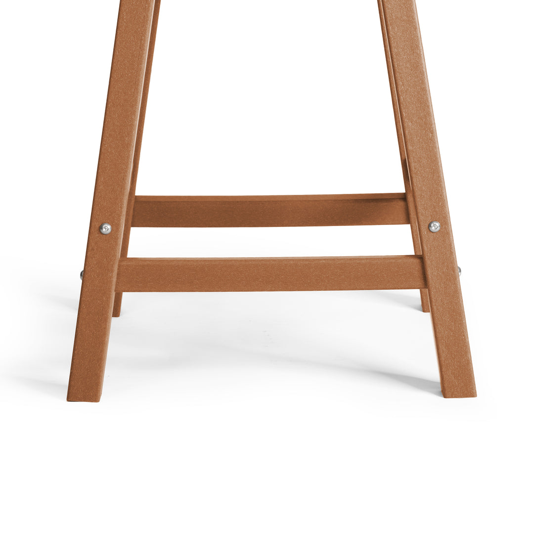 Malibu 24" HDPE Outdoor Patio Counter Height Bar Stools (Set of 2)