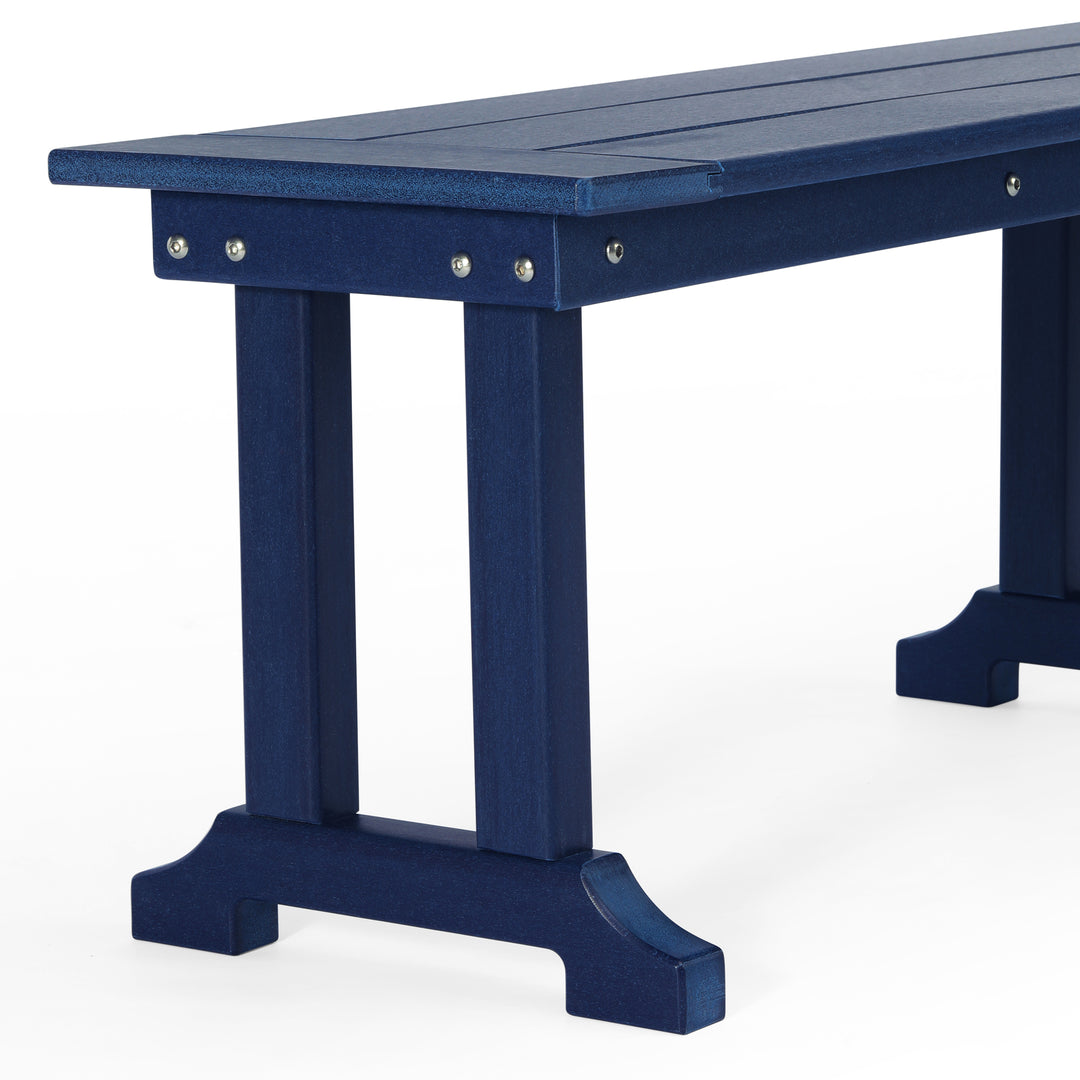 Malibu 65" Outdoor Patio Trestle Dining Bench