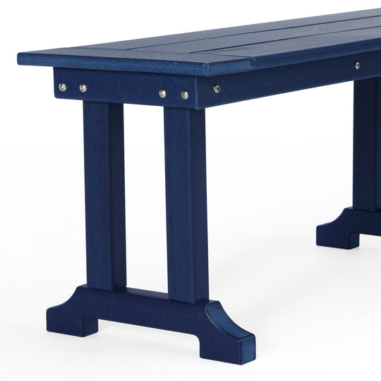 Malibu 65" Outdoor Patio Trestle Dining Bench