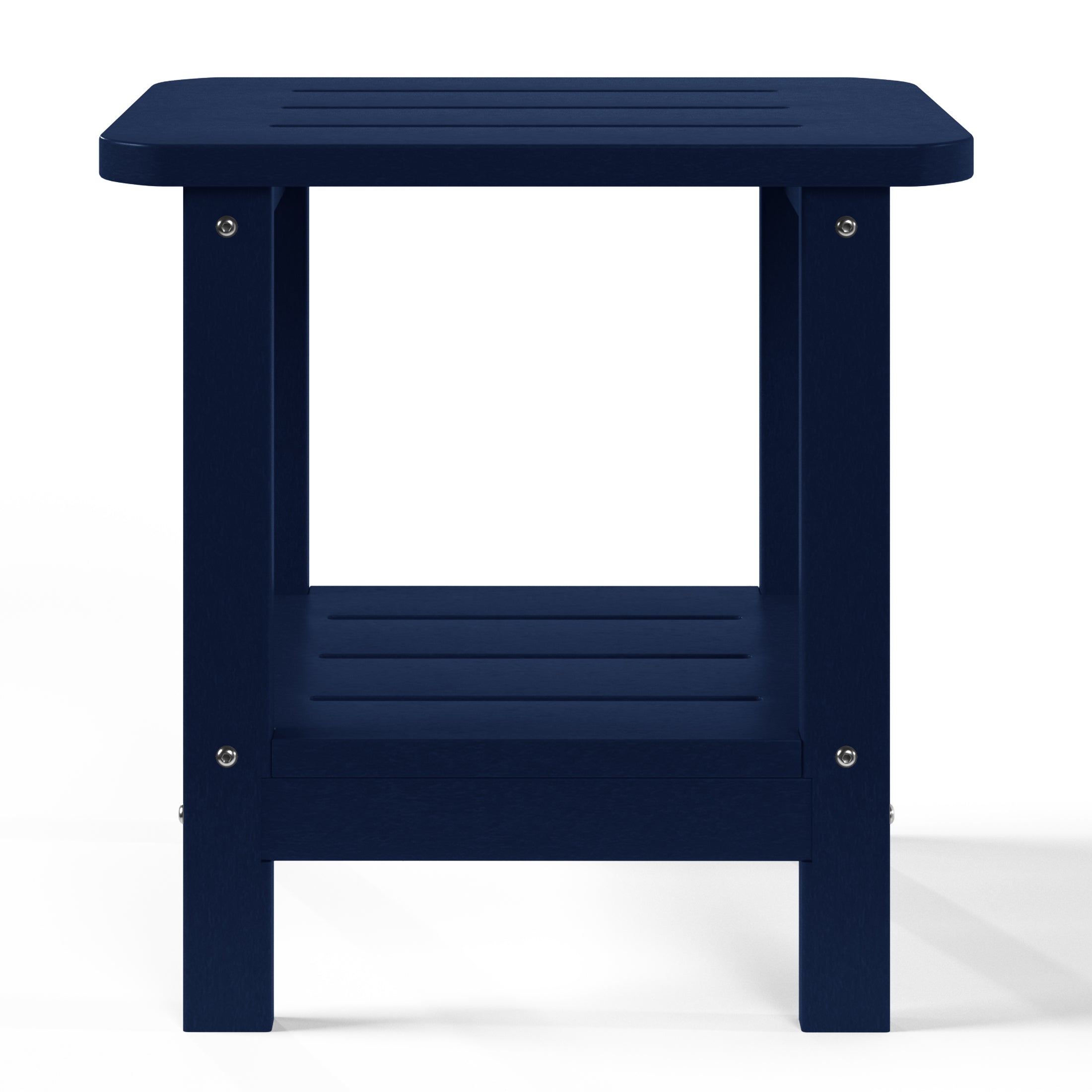 Aruba 2-Tier Outdoor HDPE Modern Adirondack Square Patio Side Table