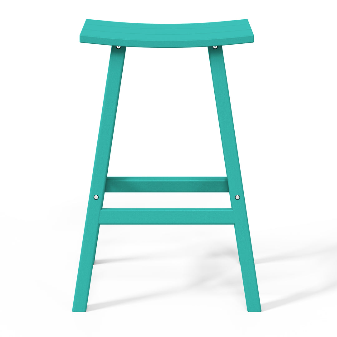 Malibu 29" HDPE Outdoor Patio Bar Height Bar Stools (Set of 3)