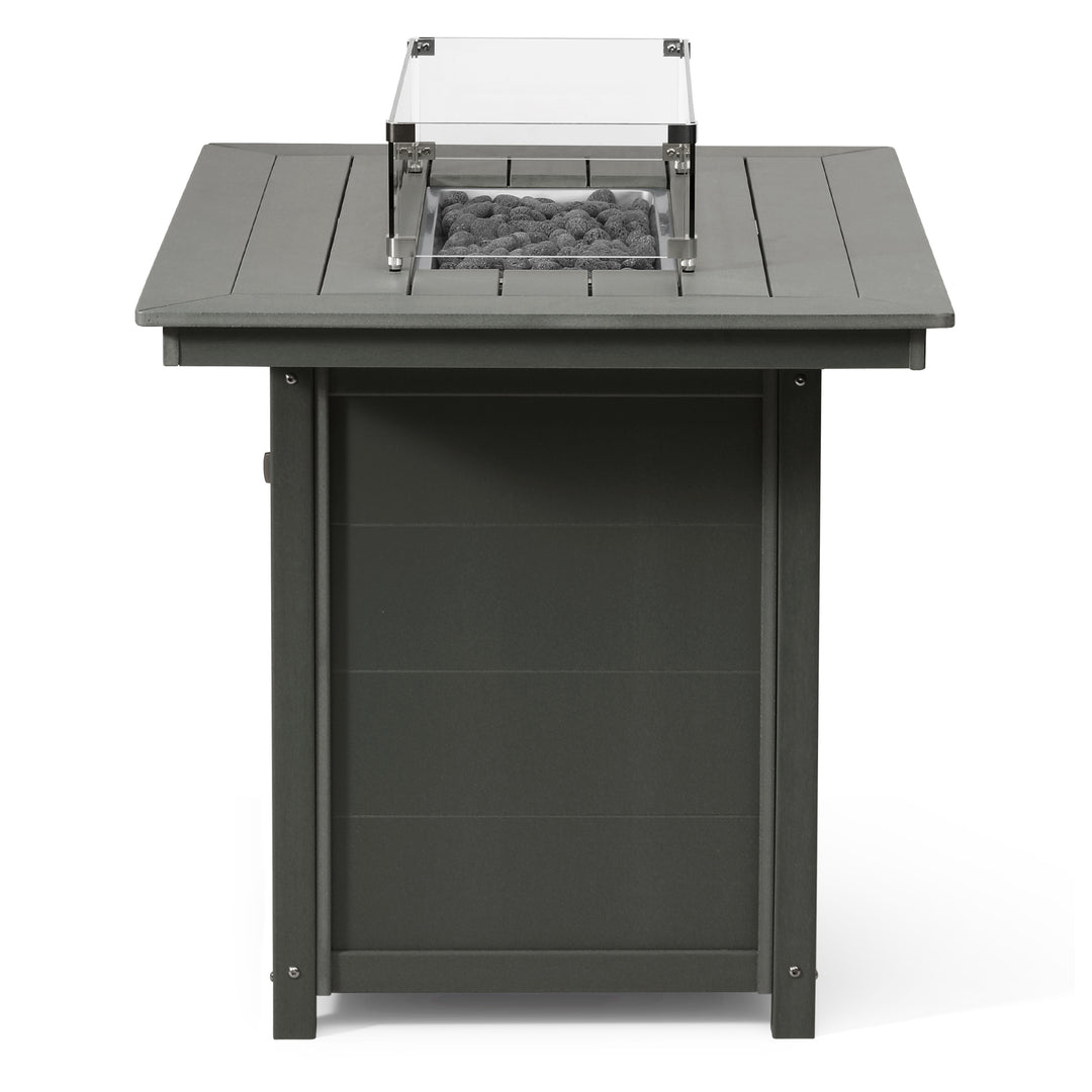 Helios 46" Modern Outdoor Patio Gas Propane Rectangle Fire Pit Table