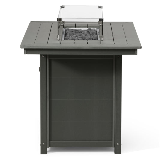 Helios 46" Modern Outdoor Patio Gas Propane Rectangle Fire Pit Table