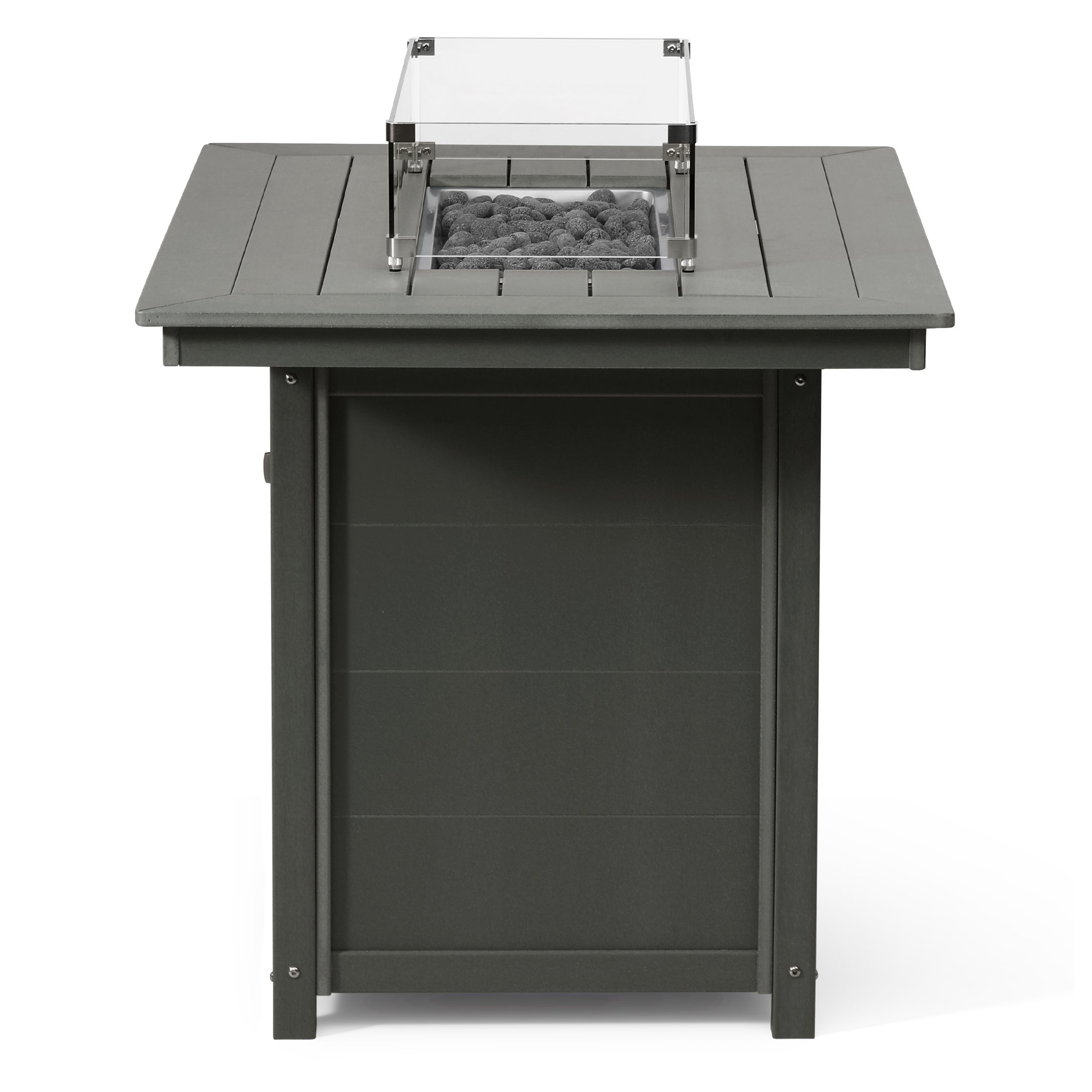 Helios 46" Modern Outdoor Patio Gas Propane Rectangle Fire Pit Table