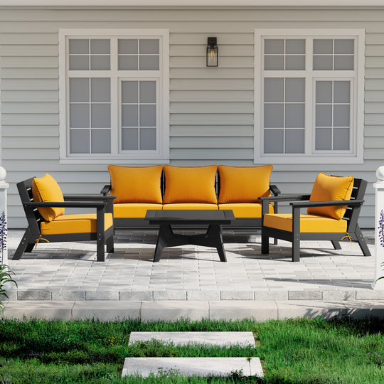 Avalon Outdoor 6-Piece Modular Sectional Patio Furniture Sofa Set