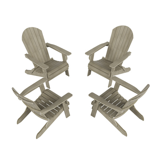 Tuscany Outdoor Folding Adirondack Seashell Chair (Set of 4)