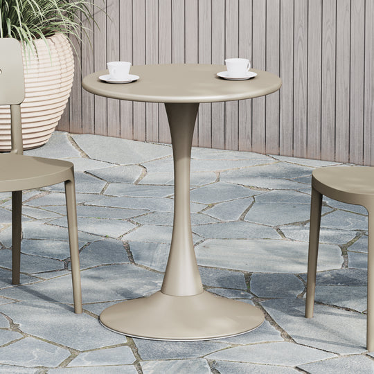 Playa 23.5" Round Outdoor Indoor Metal Cocktail Dining Table