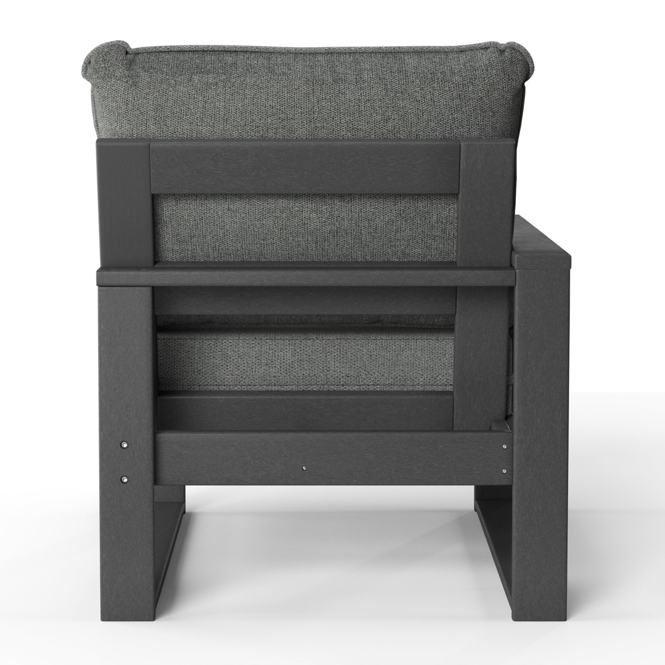 Montara Outdoor HDPE Left Arm Sectional Patio Corner Club Chair with Patio Cushions