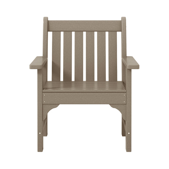 Malibu Outdoor Patio 3-Piece HDPE Adirondack Garden Chairs with Square Adirondack Side Table Set