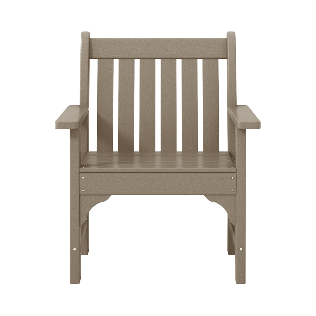 Malibu Outdoor Patio 2-Piece HDPE Adirondack Garden Chair with Square Adirondack Side Table Set