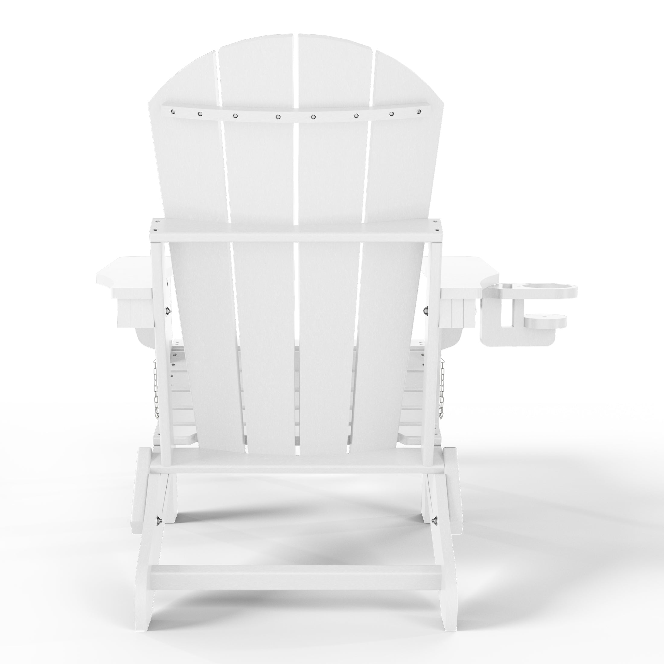 Malibu Folding Adjustable Adirondack Chair with Retractable Ottoman and Cup Holder