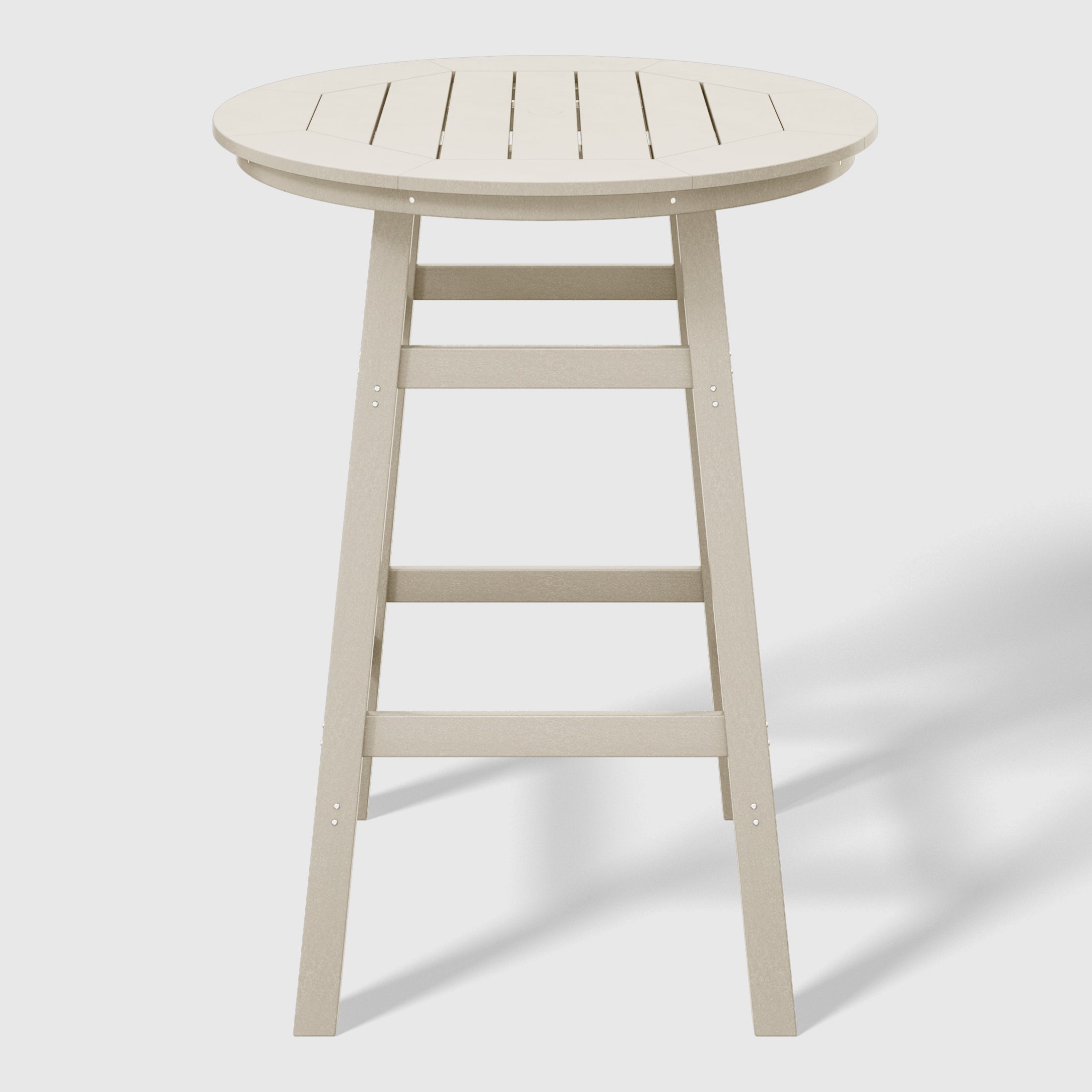 Malibu Outdoor 35" HDPE Round Patio Bar Height Table