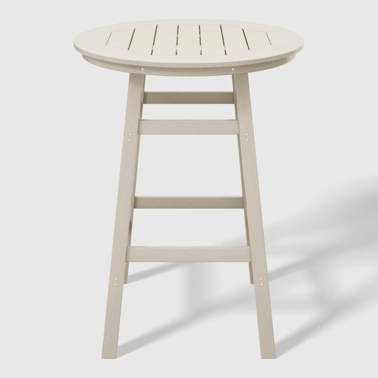 Malibu Outdoor 35" HDPE Round Patio Bar Height Table