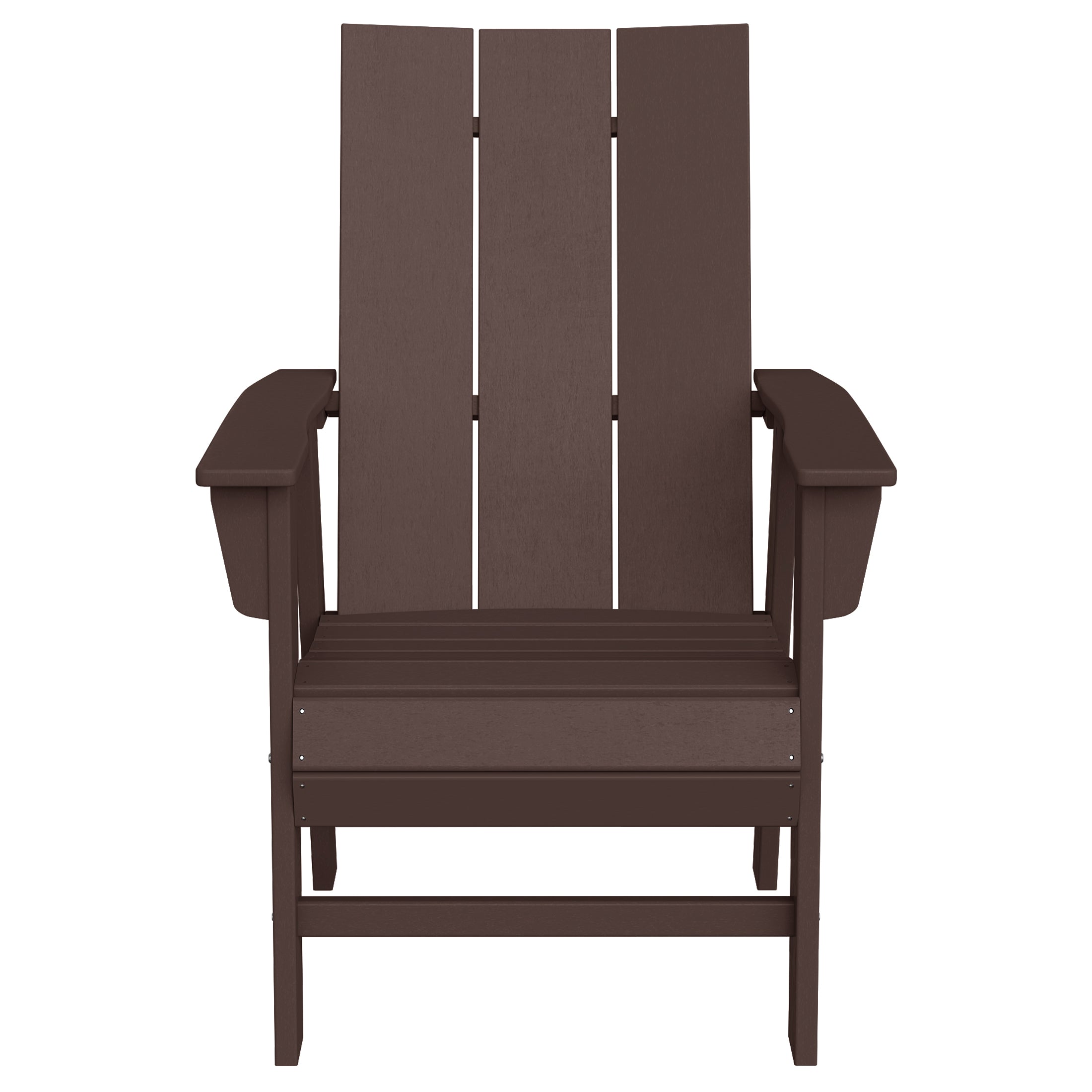 Ashore Outdoor Patio HDPE Plastic Modern Adirondack Dining Chairs (Set of 2)