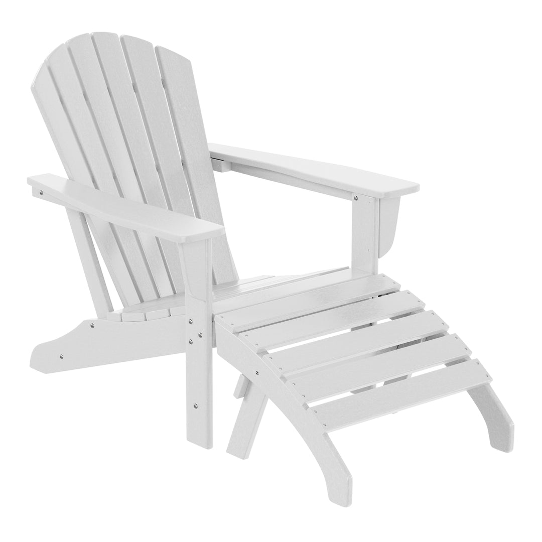 Dylan Outdoor Adirondack Chair With Ottoman 2-Piece Set
