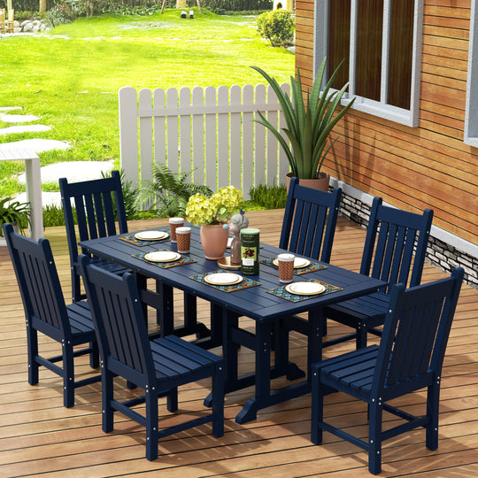 Malibu 7 Piece Outdoor Patio Dining Set Outdoor Table and Chair Set