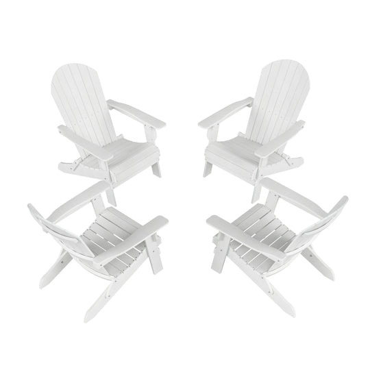 Tuscany Outdoor Folding Adirondack Seashell Chair (Set of 4)