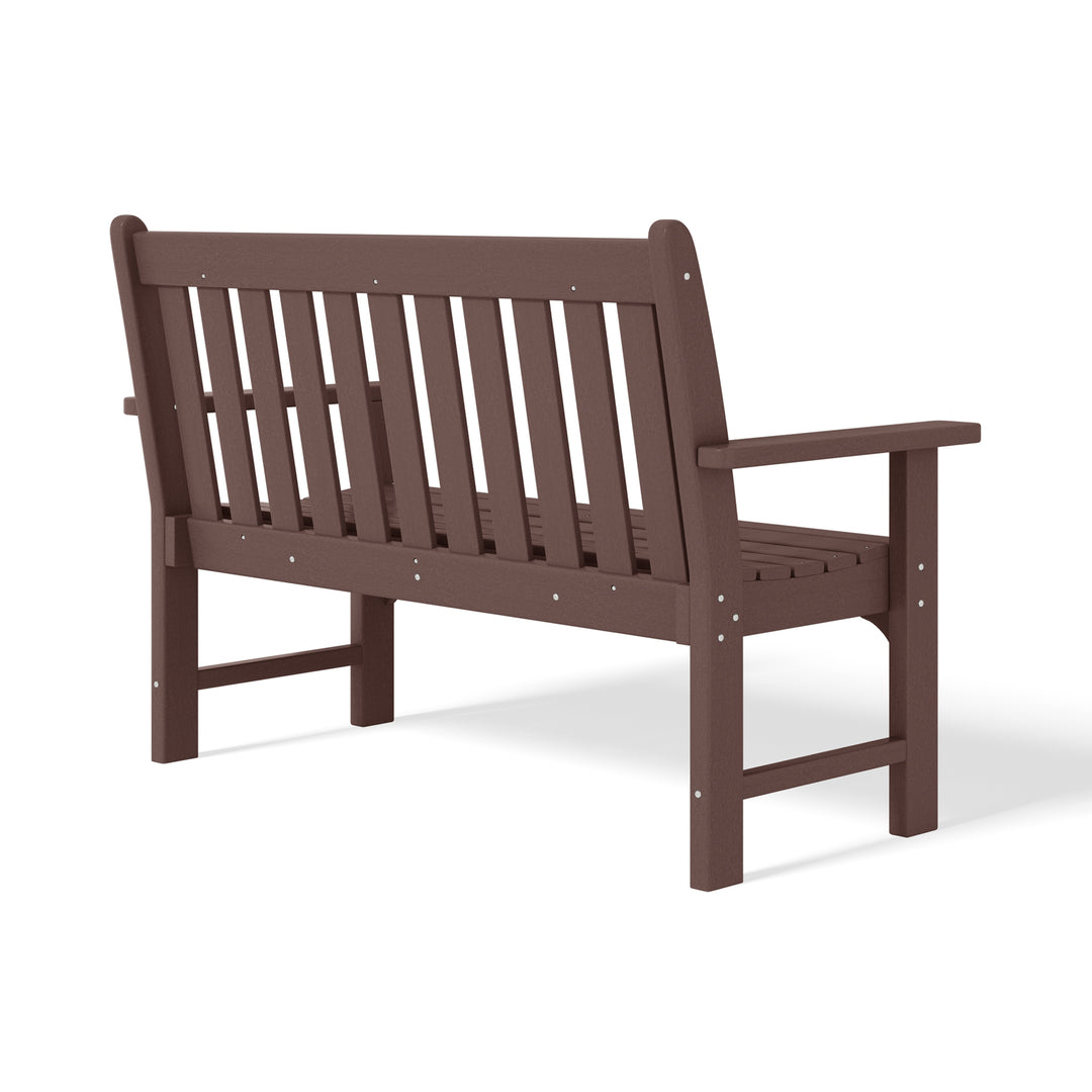 Malibu Outdoor 2-Person All-Weather HDPE Front Porch Garden Bench