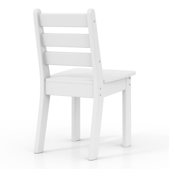 Treehouse Outdoor HDPE Kids Plastic Toddler Dining Chair (Set of Two)