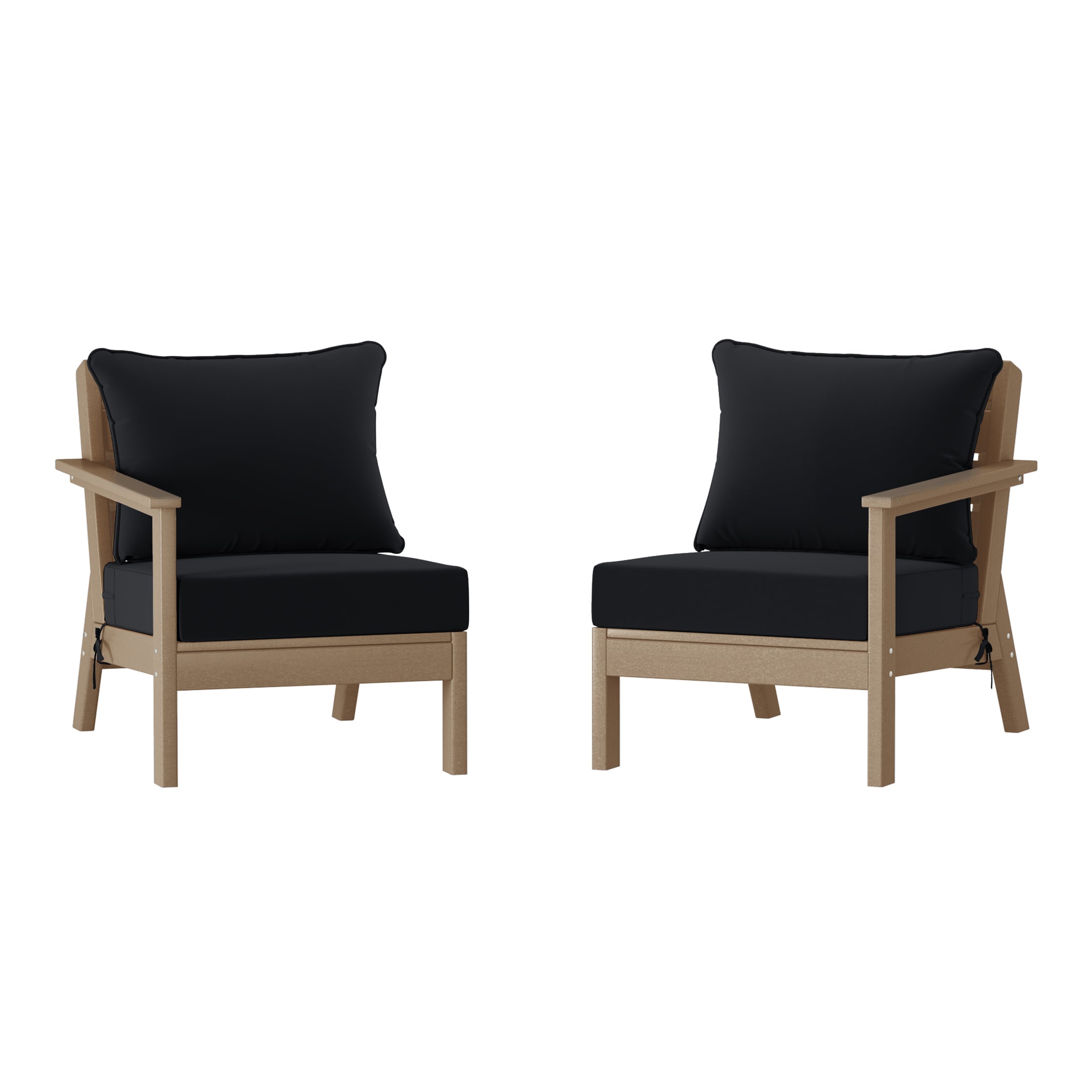 Avalon Outdoor Patio HDPE Loveseat Sofa with Patio Cushions