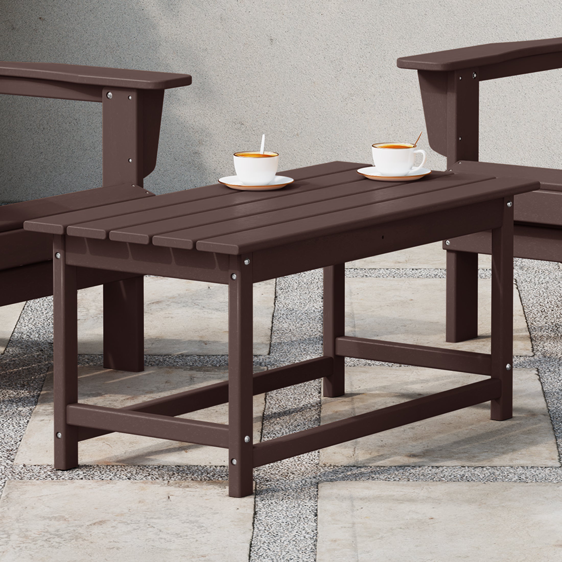 Malibu 35" length outdoor Coffee table for Adirondack chair