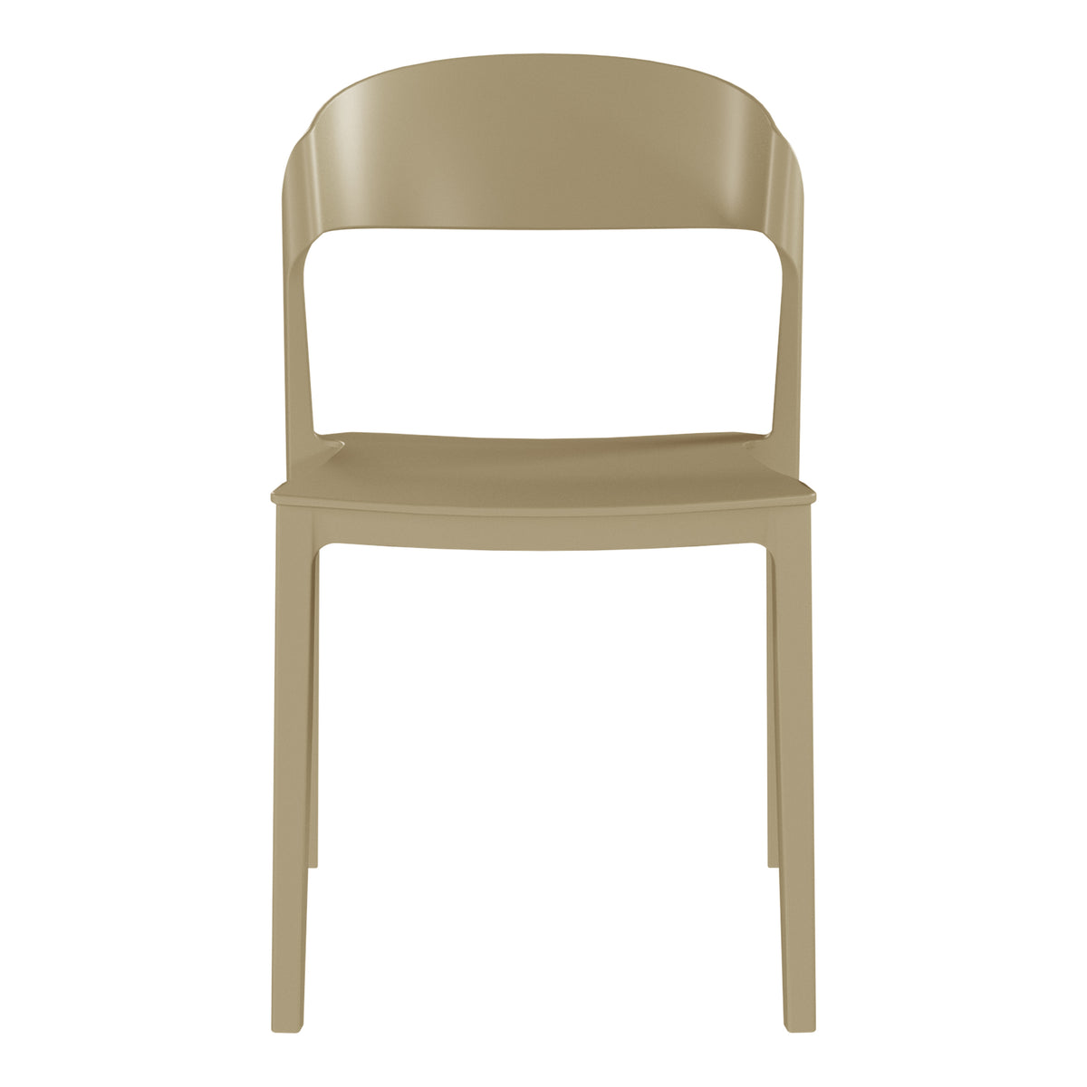 Playa Outdoor Modern Stackable Plastic Patio Bistro Dining Side Chairs (Set of 2)