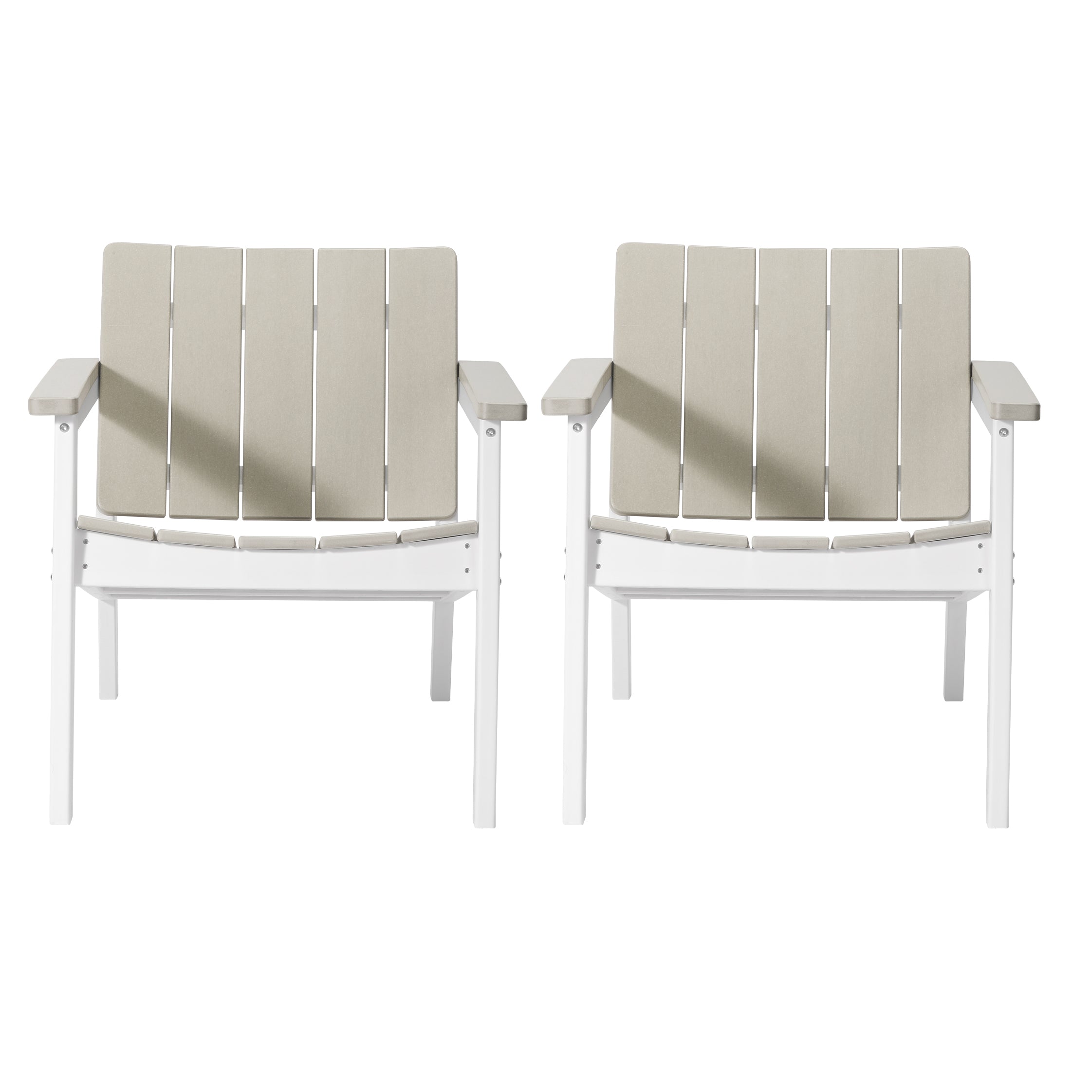 Pacifica Outdoor HDPE Modern Patio Club Armchairs (Set of 2)