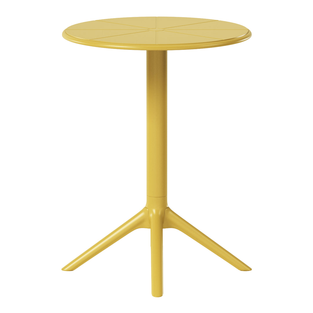 Playa 23.5" Outdoor Polypropylene Resin Round Patio Bistro Dining Table for 2