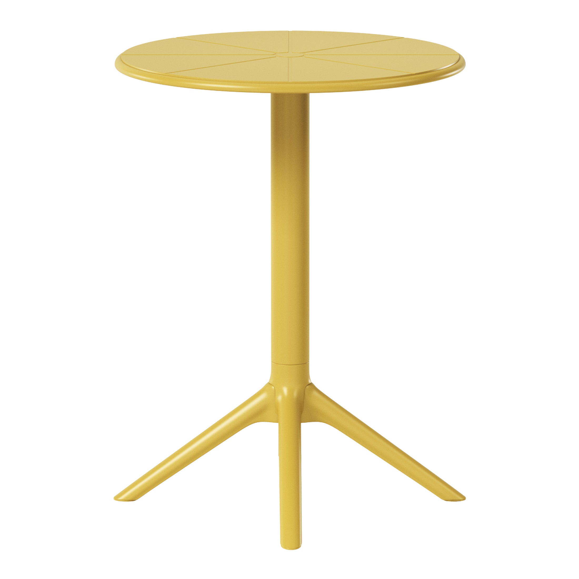 Playa 23.5" Outdoor Polypropylene Resin Round Patio Bistro Dining Table for 2