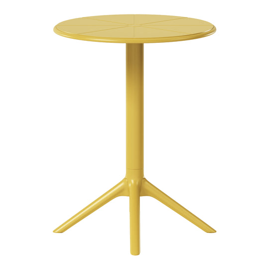 Playa 23.5" Outdoor Polypropylene Resin Round Patio Bistro Dining Table for 2
