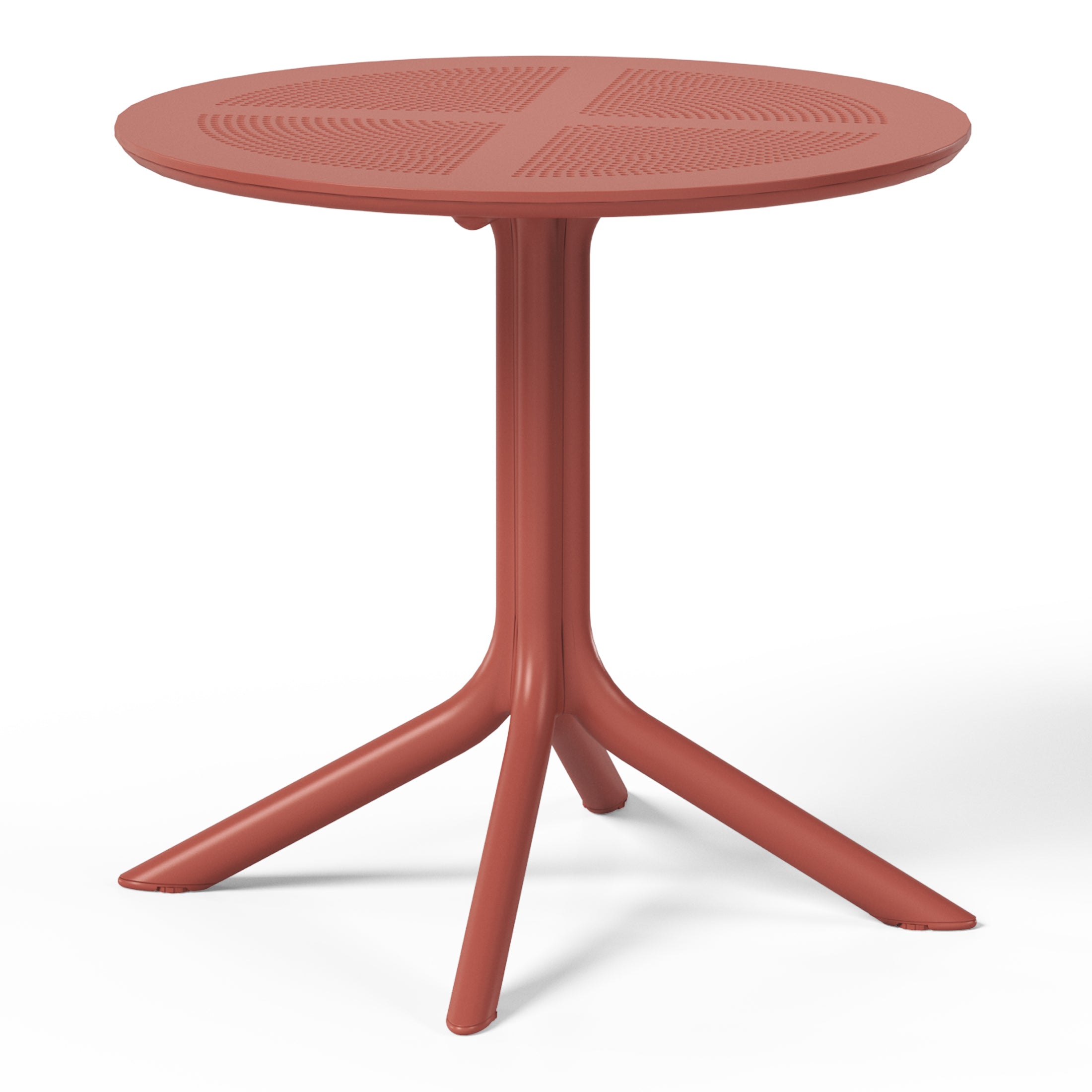 Playa 31.5" Round Plastic Outdoor Patio Dining Table for 4