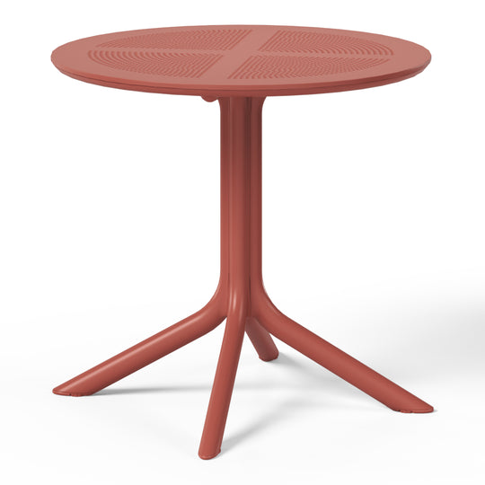 Playa 31.5" Round Plastic Outdoor Patio Dining Table for 4