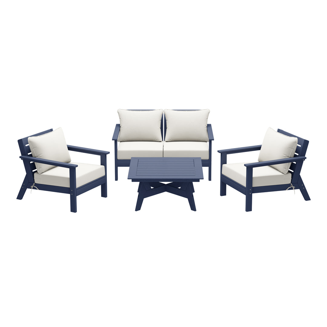 Avalon Outdoor 5-Piece Modular Sectional Patio Furniture Sofa Set