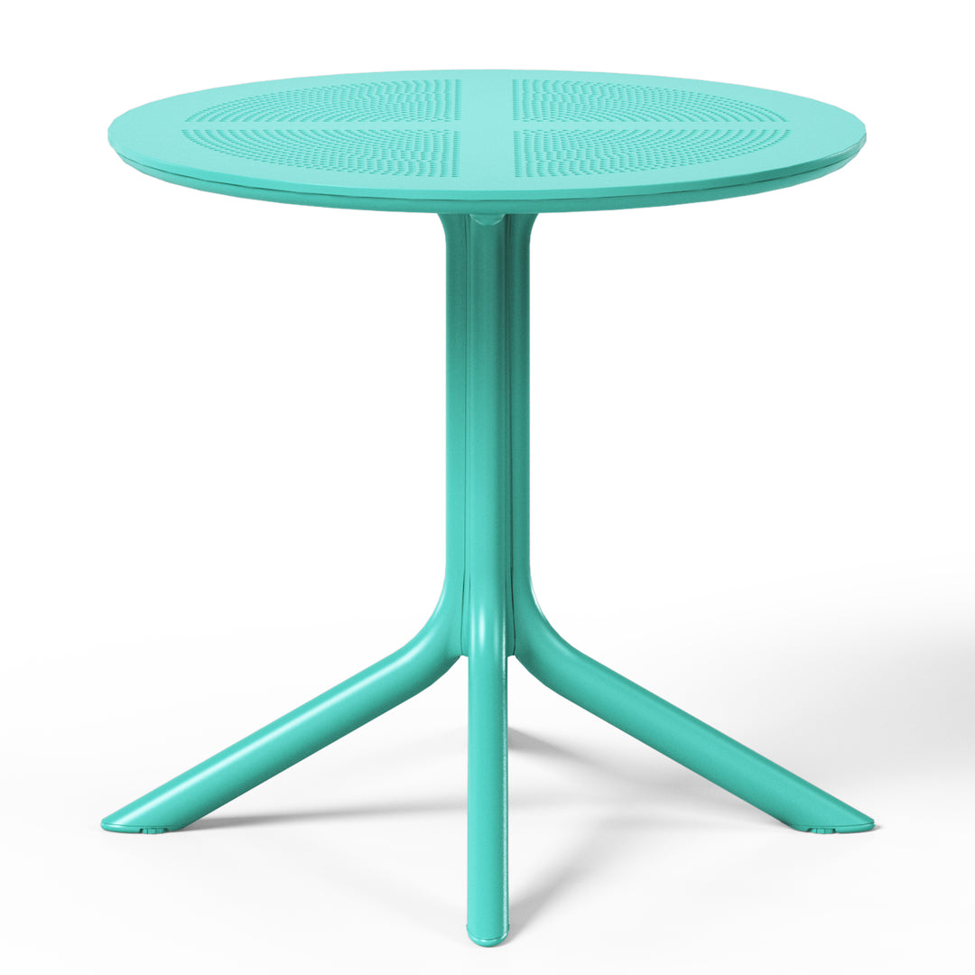 Playa 31.5" Round Plastic Outdoor Patio Dining Table for 4