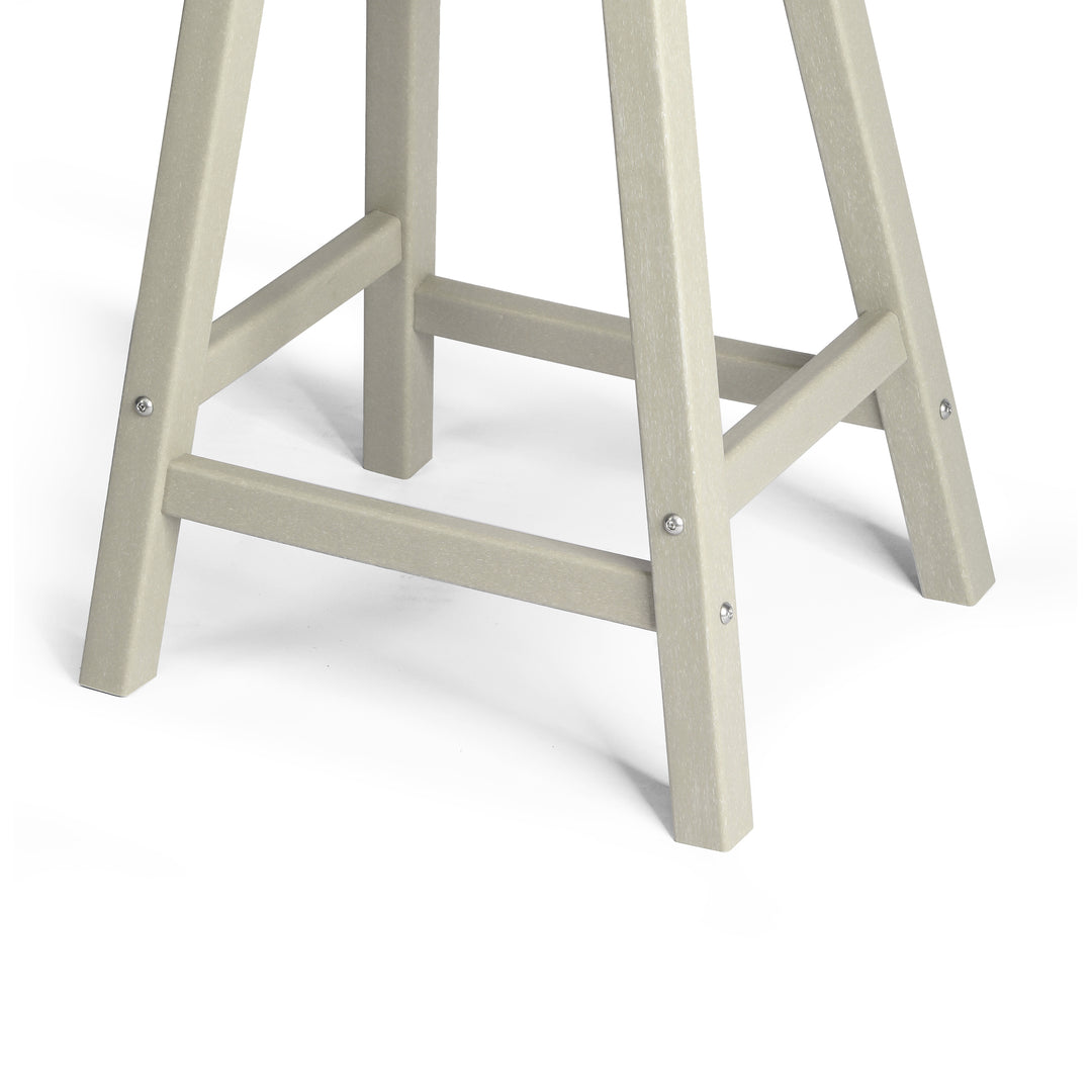 Malibu 24" HDPE Outdoor Patio Counter Height Bar Stools (Set of 2)