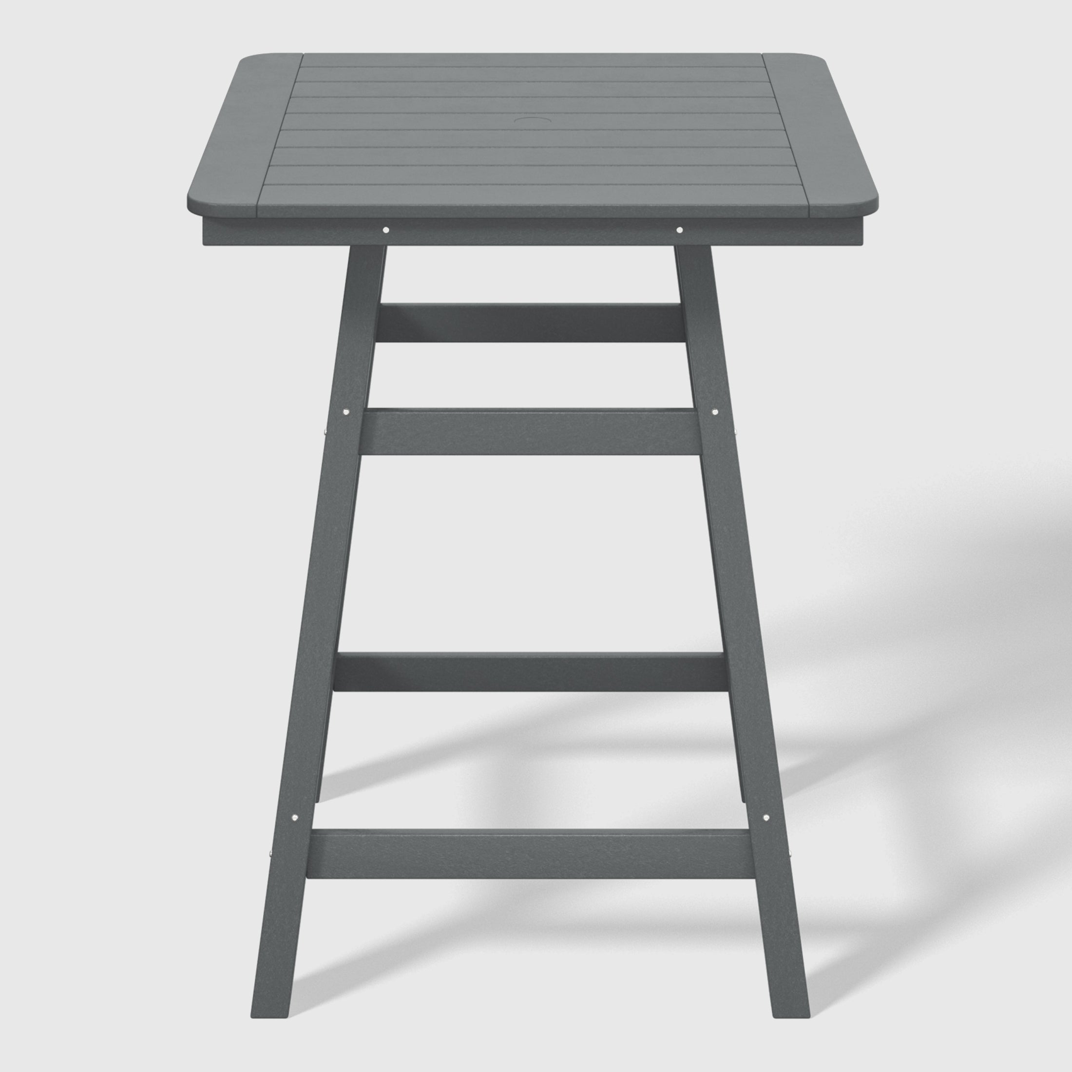 Malibu 30" Square Outdoor Patio Counter High Bistro Bar Table With Umbrella Hole