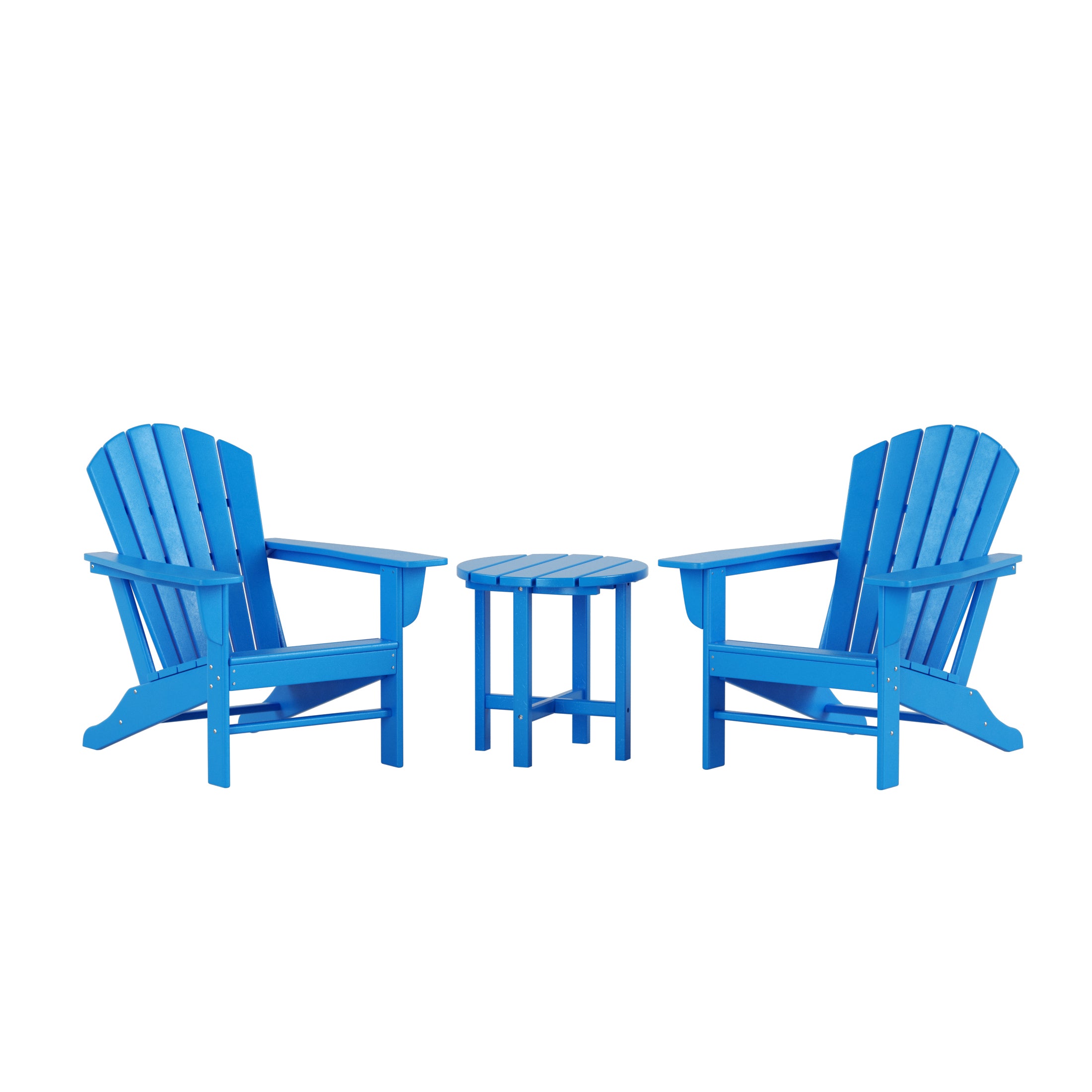 Dylan 3-Piece Outdoor Adirondack Chair with Side Table Set