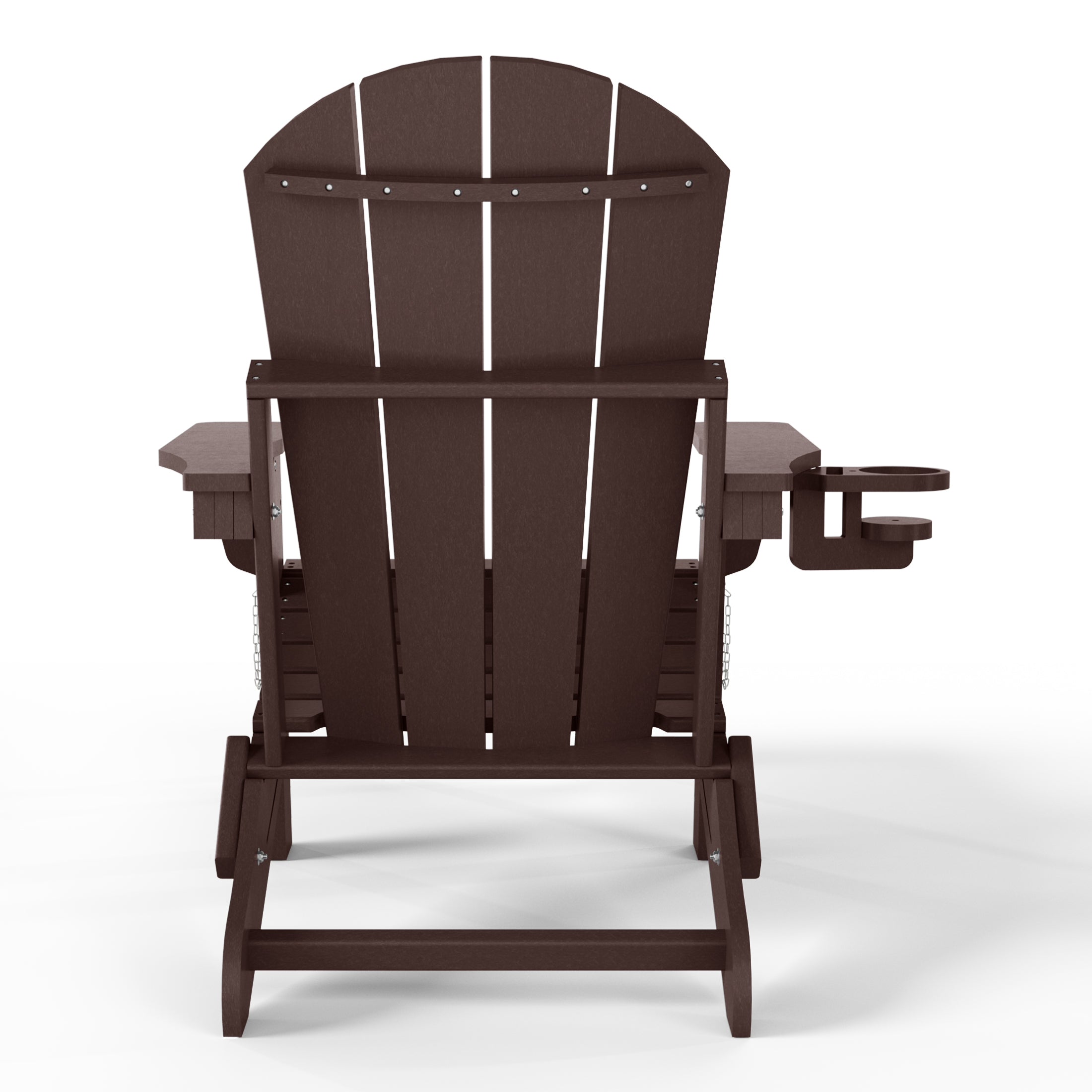 Malibu Folding Adjustable Adirondack Chair with Retractable Ottoman and Cup Holder
